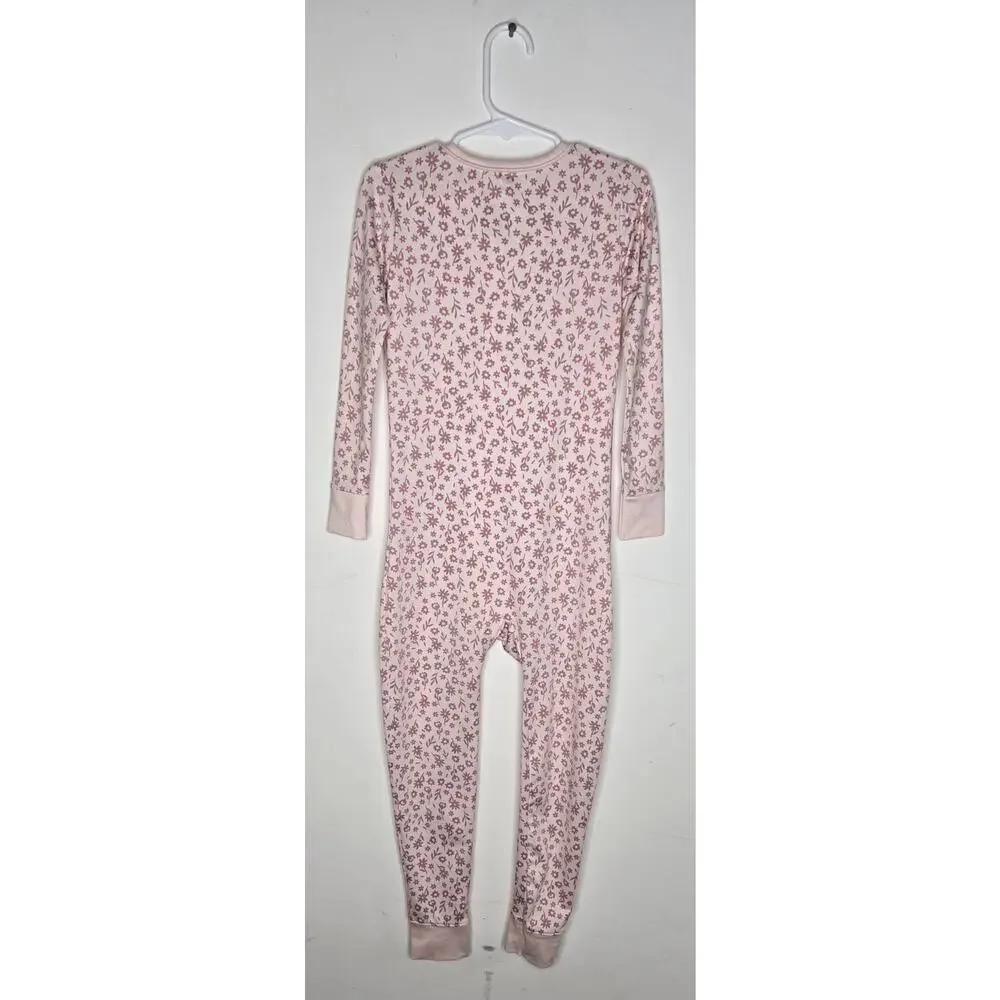 CLOUD ISLAND Girl's Floral Zip Up Pajamas Size 5T